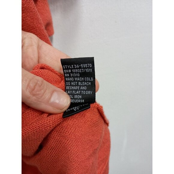 AGB Womens Cardigan Size 3X Orange Dolman Short Sleeve Open Front Lightweight - Picture 6 of 8